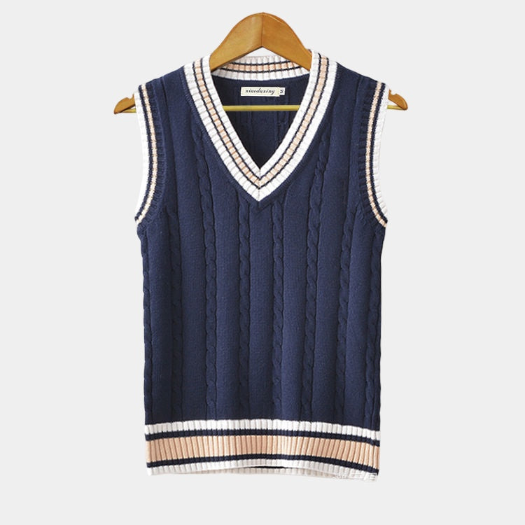 V-neck Striped Vest - Done - Little Paris