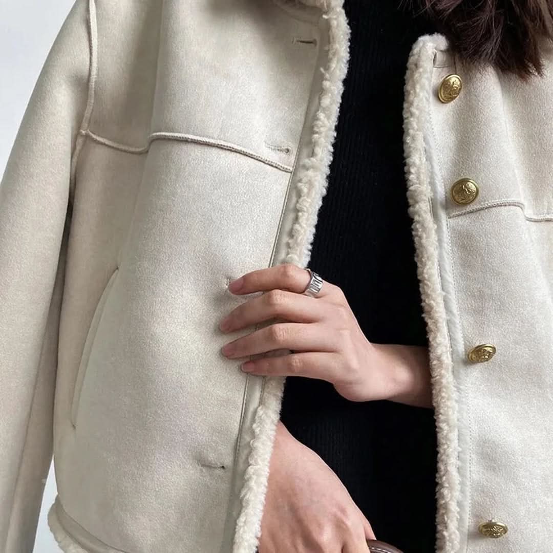 Veste doublée de peau de mouton - Janice - Little Paris