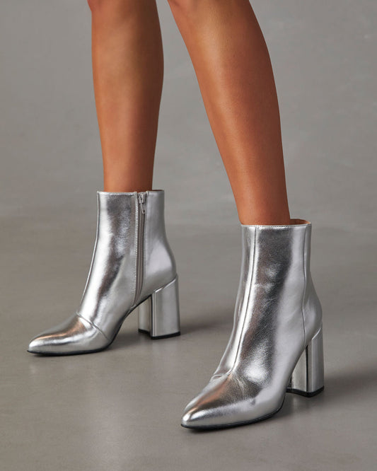 Bottes style métallisé - Liz - Little Paris
