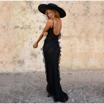 Robe fluide à volants - Mina - Little Paris