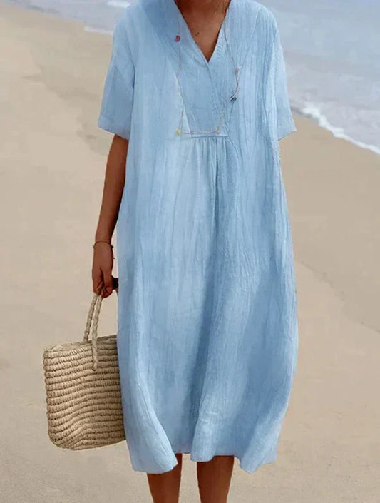 Robe en lin et coton - Fina - Little Paris