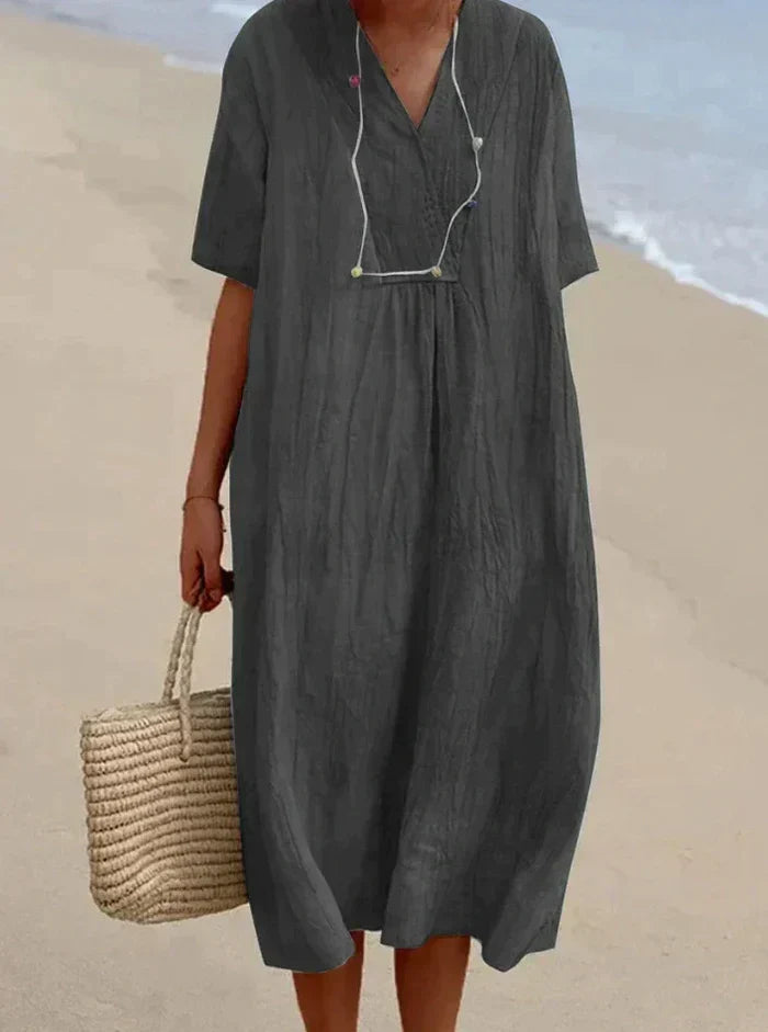 Robe en lin et coton - Fina - Little Paris