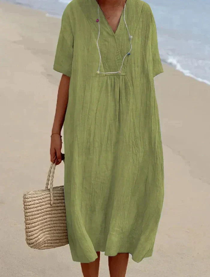 Robe en lin et coton - Fina - Little Paris