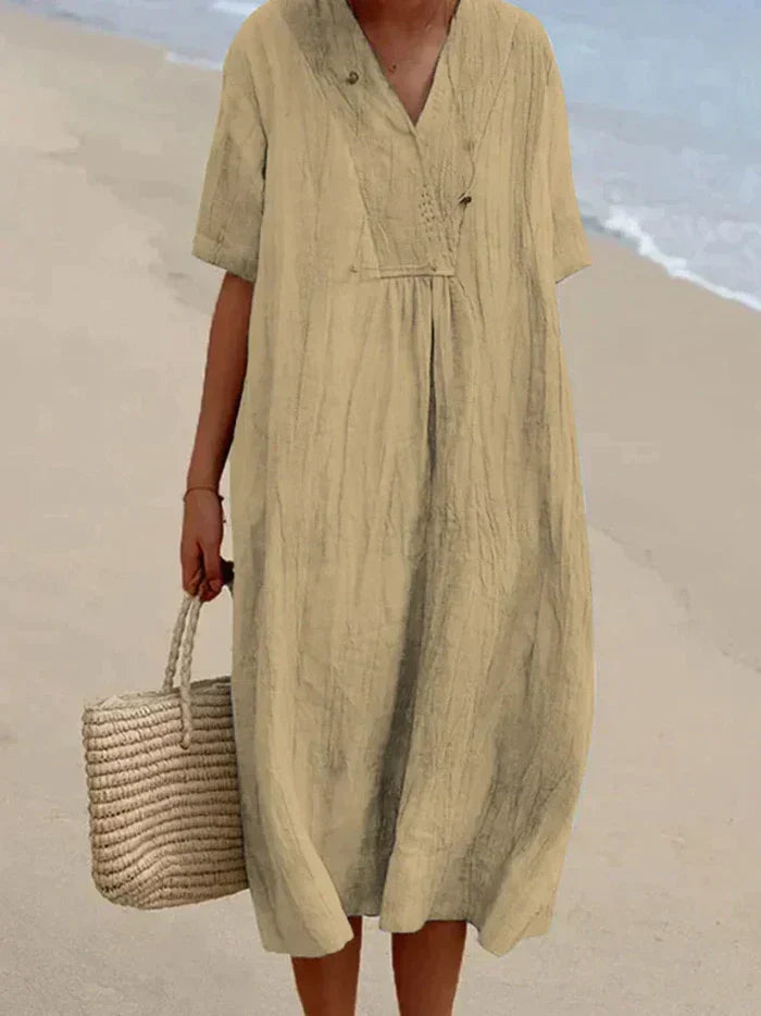 Robe en lin et coton - Fina - Little Paris