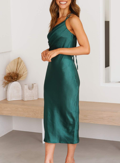 Robe midi à coupe asymétrique - Dani - Little Paris