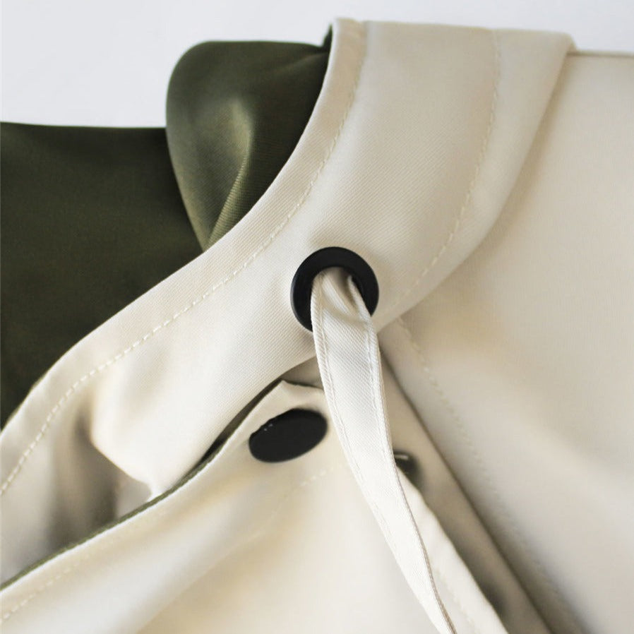 Veste oversize bicolore avec grand col drapé - Jeniffer - Little Paris