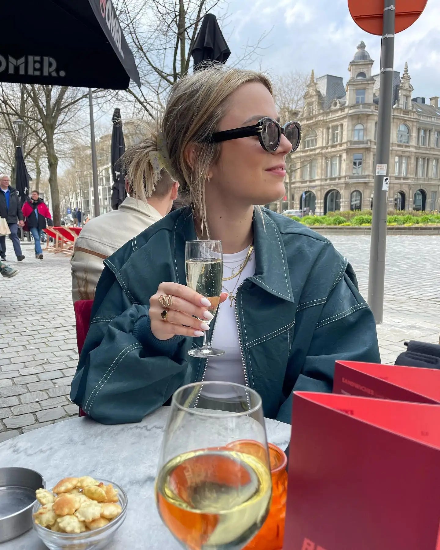 Blouson bomber en cuir - Cherie - Little Paris