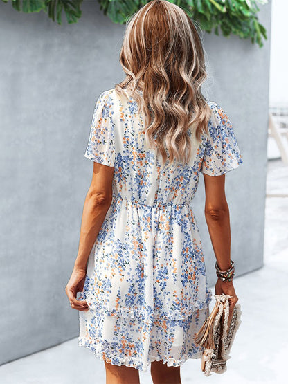 Robe claire à motifs fleuris - Ellen -Little Paris