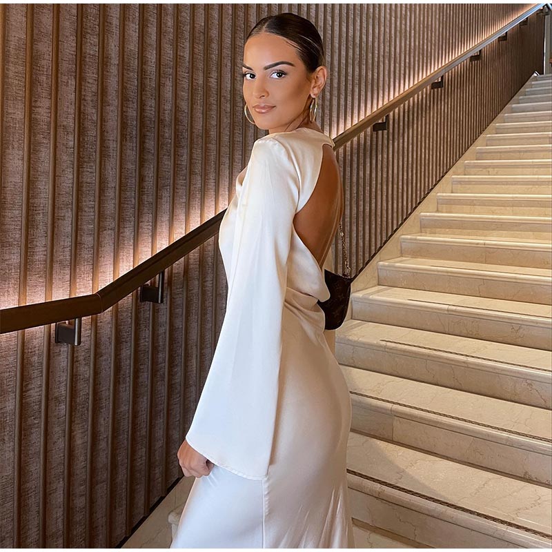 Robe Longue Satinée - Landi - Little Paris