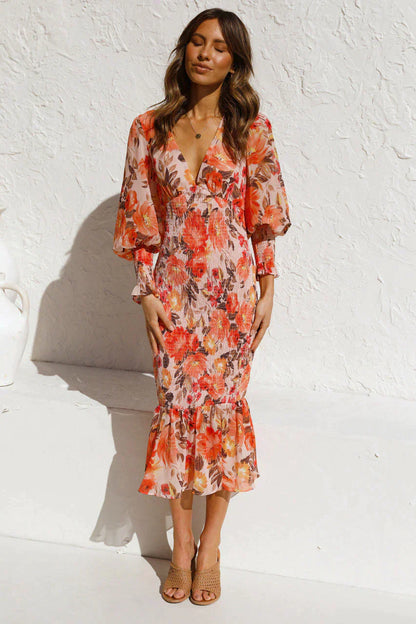 Robe Midi Fleurie - Bouss - Little Paris