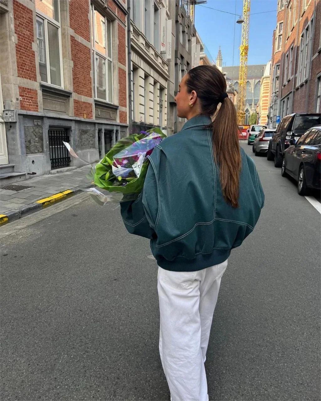 Blouson bomber en cuir - Cherie - Little Paris
