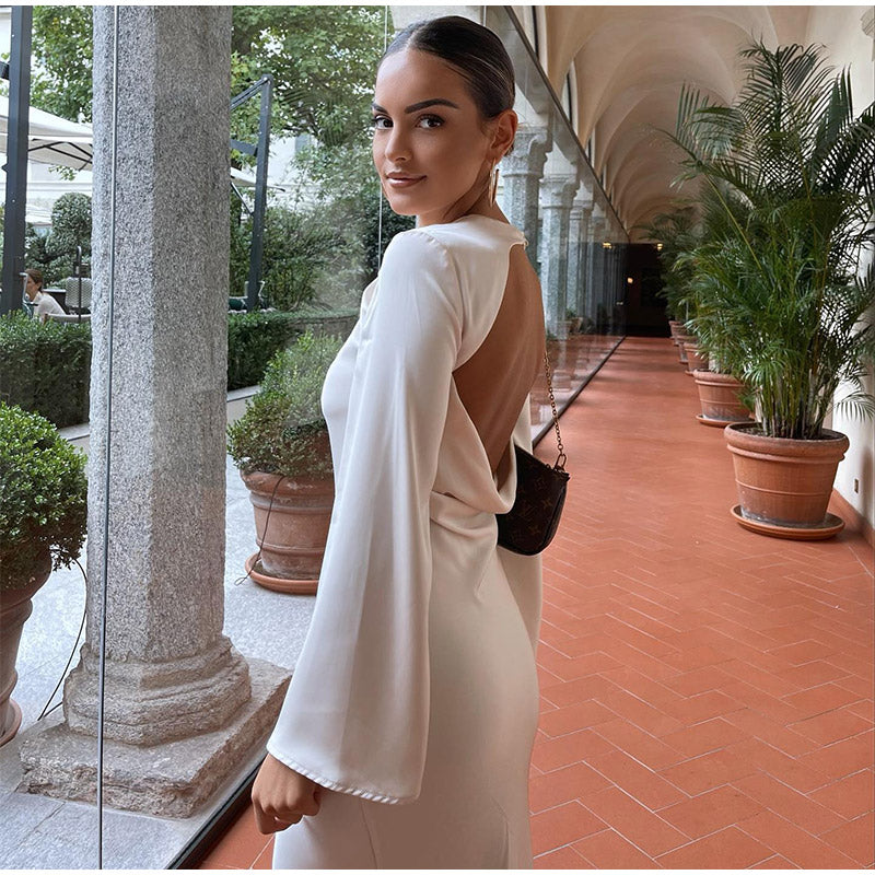 Robe Longue Satinée - Landi - Little Paris