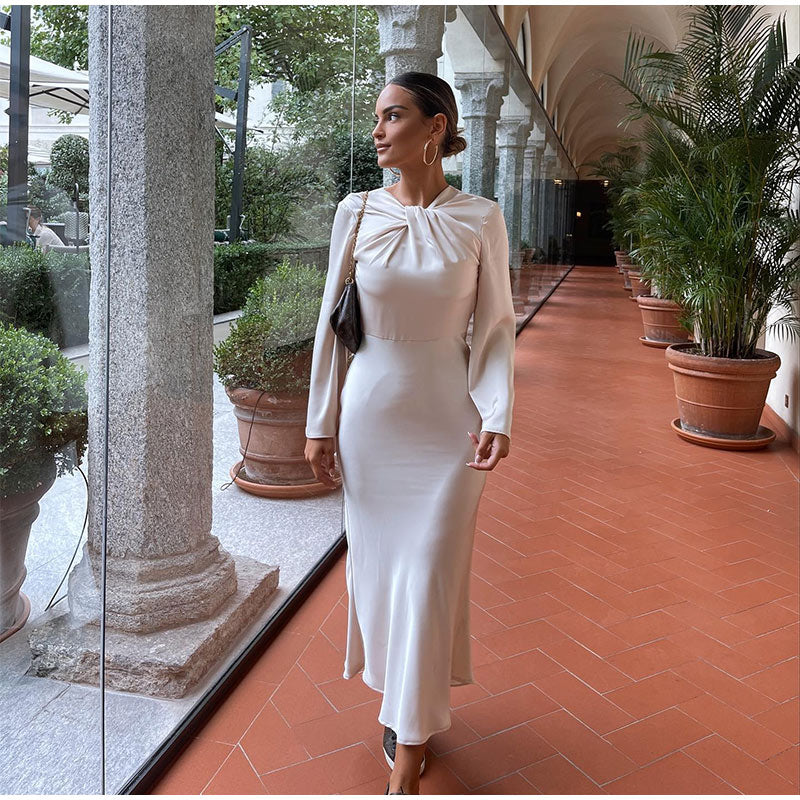Robe Longue Satinée - Landi - Little Paris