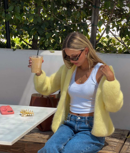 Gilet doux en mohair - Nina - Little Paris