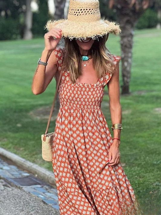 Robe maxi à imprimé bohème - Maxime - Little Paris
