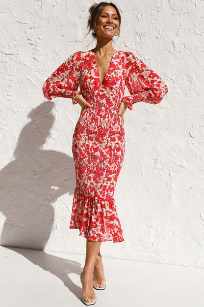 Robe Midi Fleurie - Bouss - Little Paris