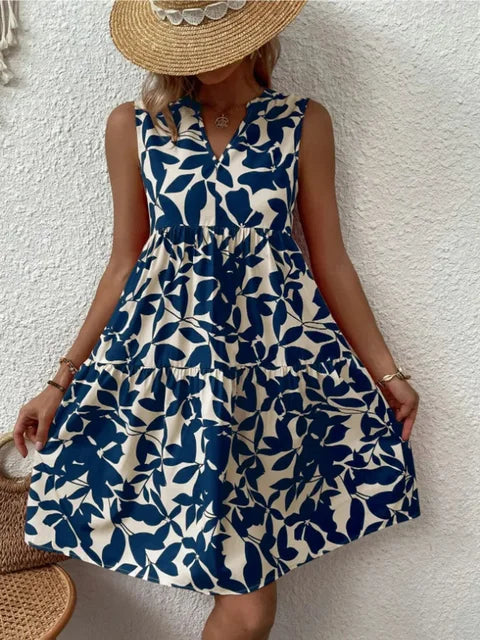 Robe fleurie à encolure en V - Sibel - Little Paris