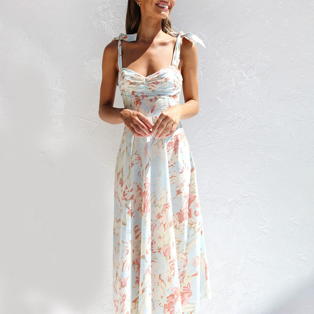 Robe mi-longue à fleurs - Robin - Little Paris