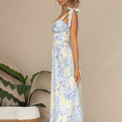 Robe mi-longue à fleurs - Robin - Little Paris