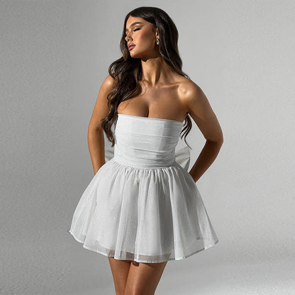 Robe festive à sequins et nœud imposant - Aliza - Little Paris