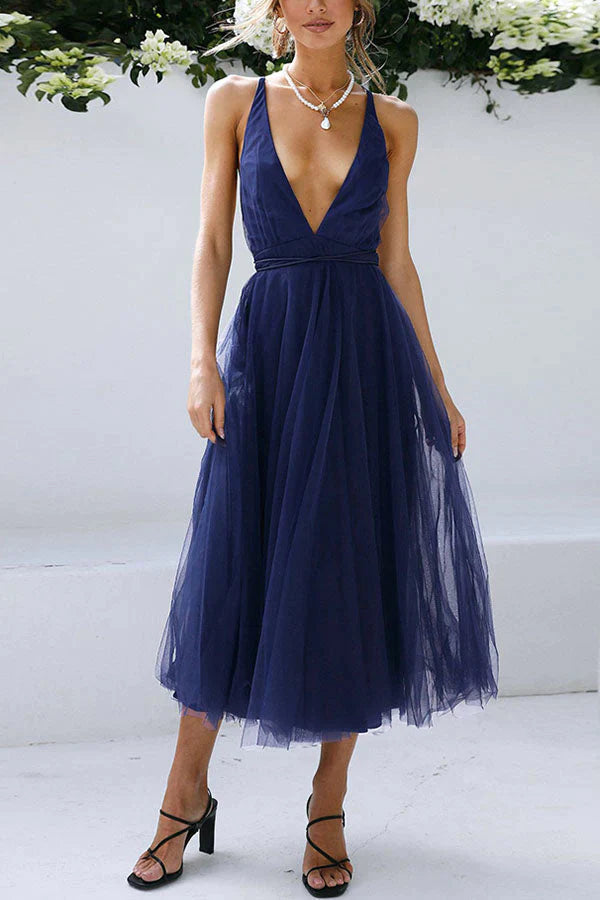 Robe midi en tulle - Rama - Little Paris