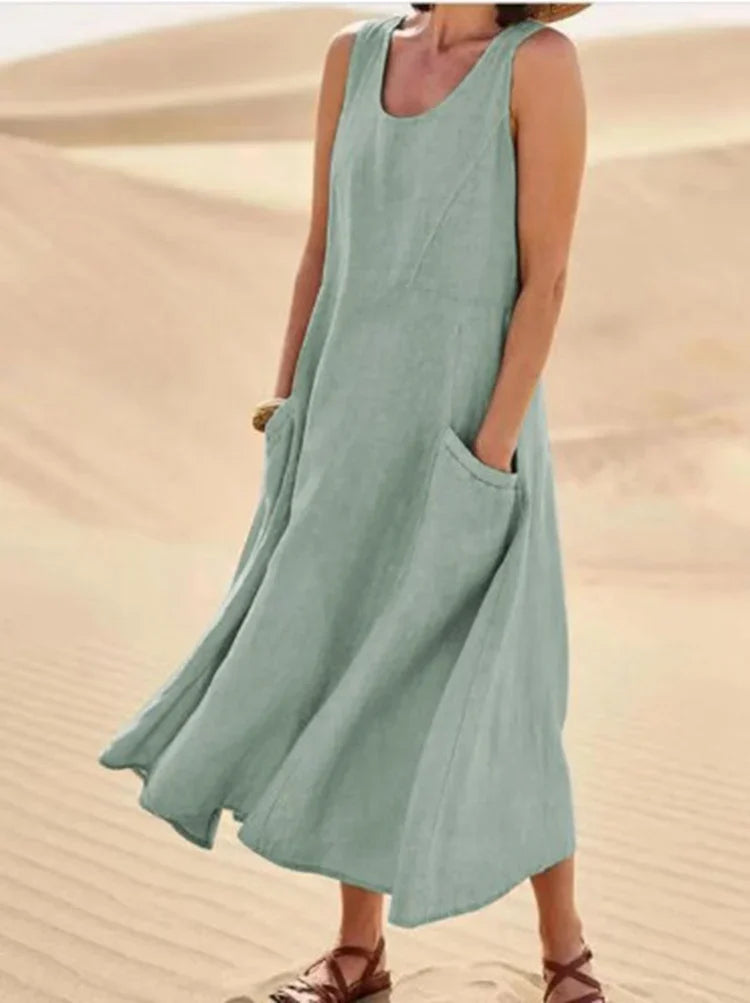 Robe lin maxi - Chaima - Little Paris