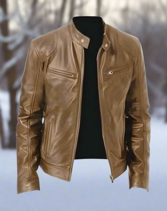 Veste en cuir - Christiane - Little Paris