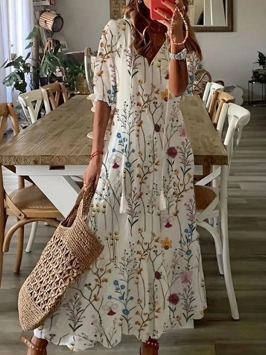 Robe bohème estivale - Rose - Little Paris