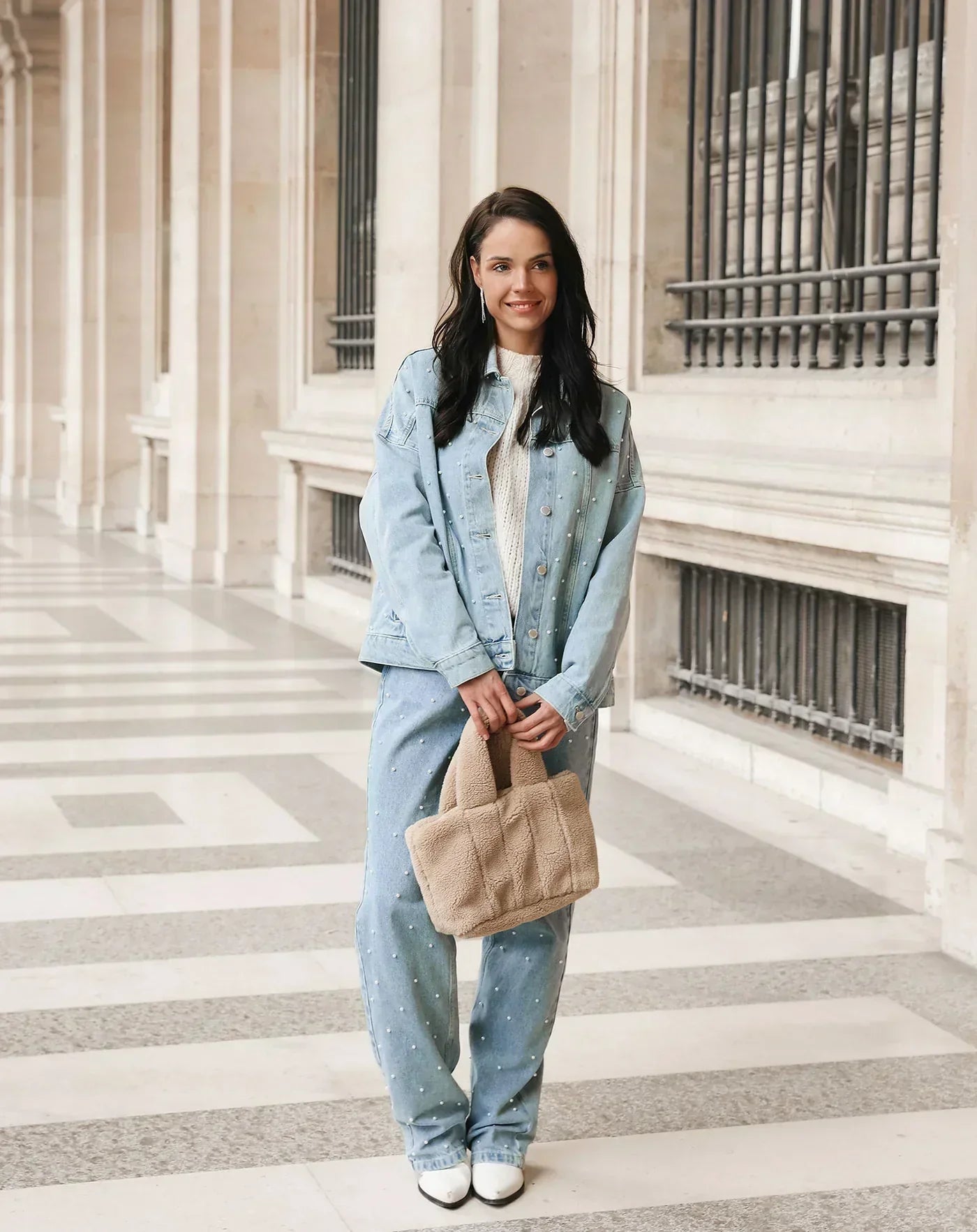 Pantalon Jean pailleté pour femmes - Pelly - Little Paris