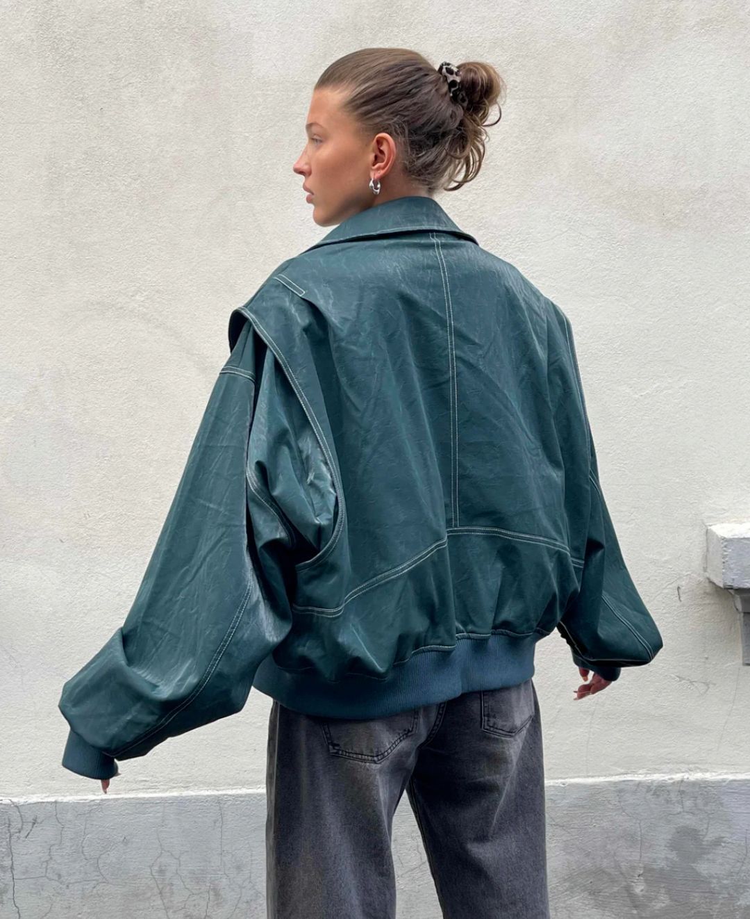 Blouson bomber en cuir - Cherie - Little Paris