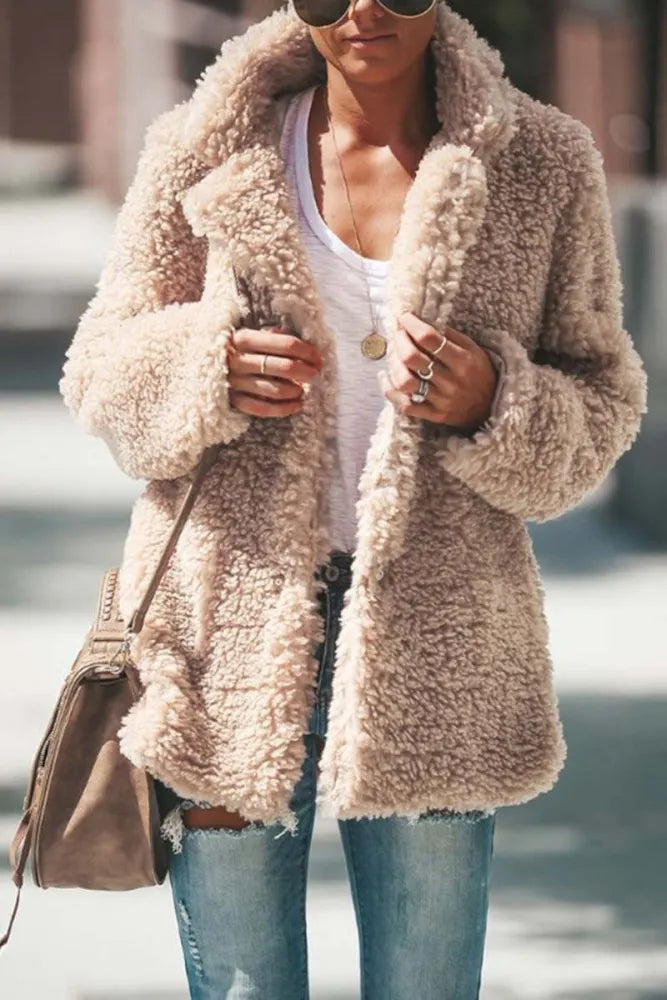 manteau d'hiver en laine de mouton - Evelin - Little Paris
