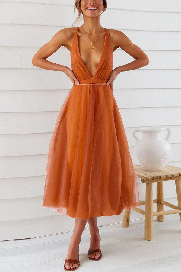 Robe midi en tulle - Rama - Little Paris