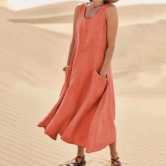 Robe lin maxi - Chaima - Little Paris