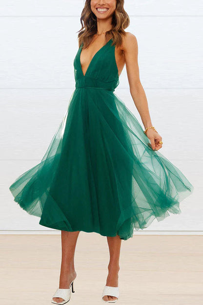 Robe midi en tulle - Rama - Little Paris