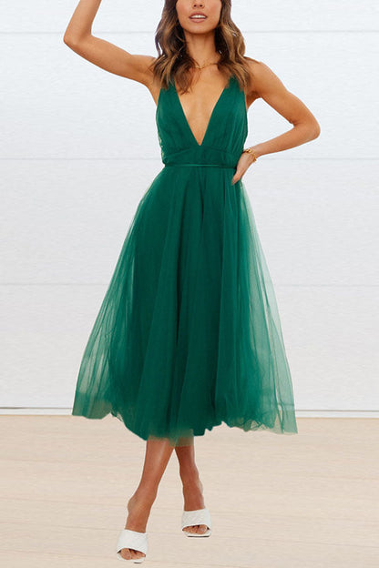 Robe midi en tulle - Rama - Little Paris