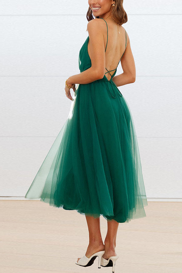 Robe midi en tulle - Rama - Little Paris