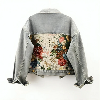 Veste en jean à imprimé floral - Sabine - Little Paris
