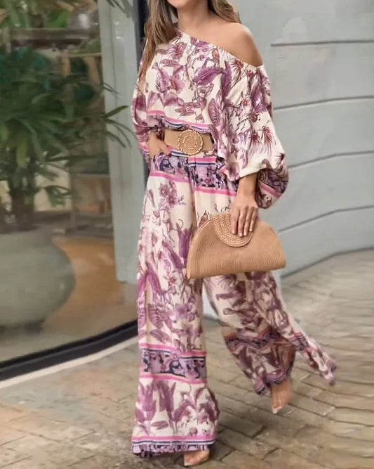 Ensemble off-shoulder à deux pièces (sans ceinture) - Salima - Little Paris - Élégant et moderne - Projet Paris