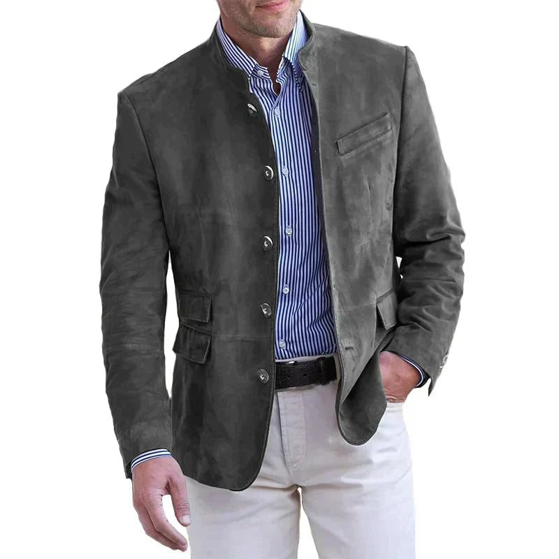 Blazer en suédine à col - Hugo - Little Paris