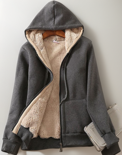 Veste chaude avec capuche et doublure en polaire - Floy - Little Paris