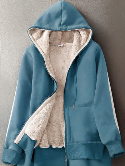 Veste chaude avec capuche et doublure en polaire - Floy - Little Paris