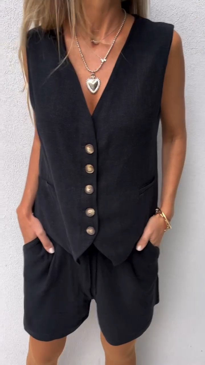 Combi deux pièces avec gilet - Ellis - Little Paris