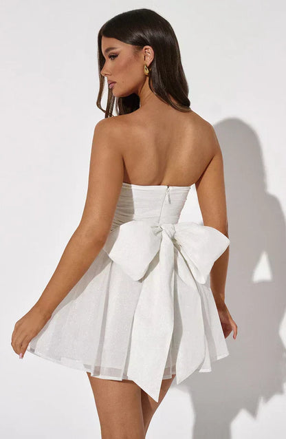 Robe festive à sequins et nœud imposant - Aliza - Little Paris