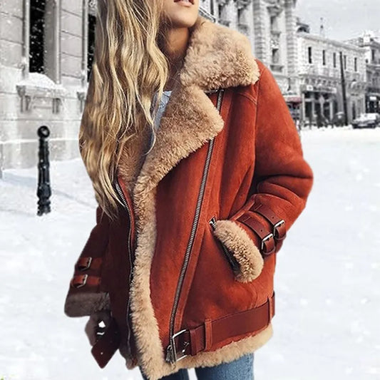 Manteau Veste en cuir avec boucle - Britt - Little Paris