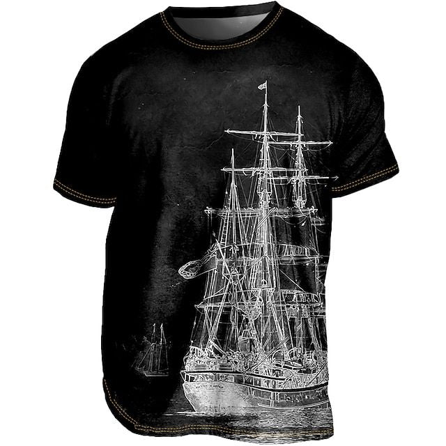 T-shirt Vintage Imprimé - Bateau Pirate –Little Paris