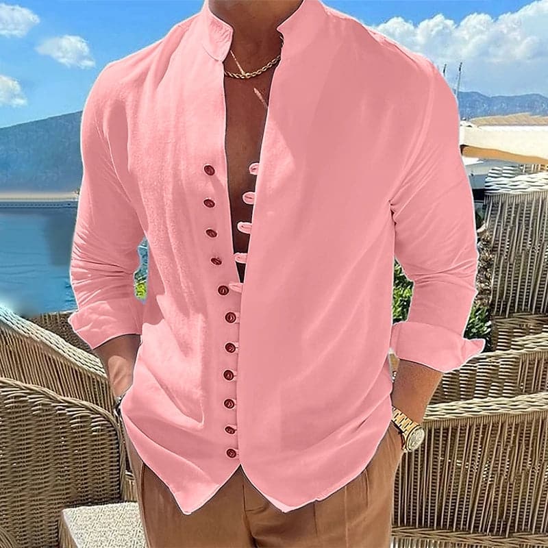 Chemise en coton avec une  patte de boutonnage - Ryan - Little Paris