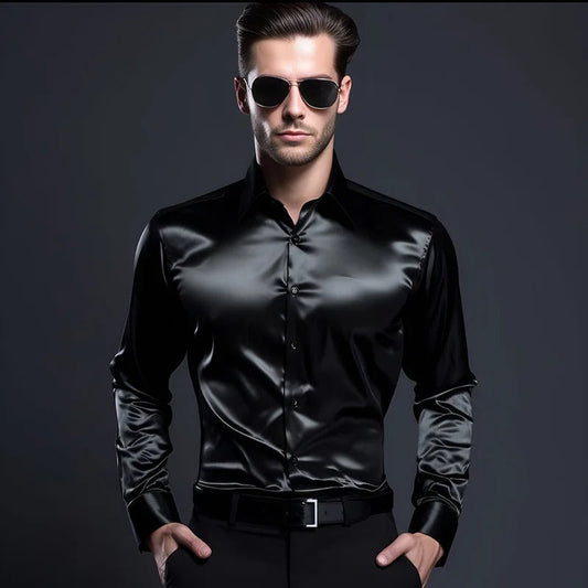 Chemise élégante en satin - Valerio - Little Paris