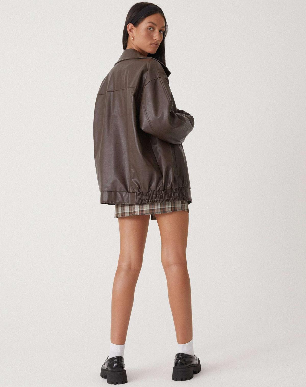 Manteau Veste en cuir oversize  - Jill - Little Paris